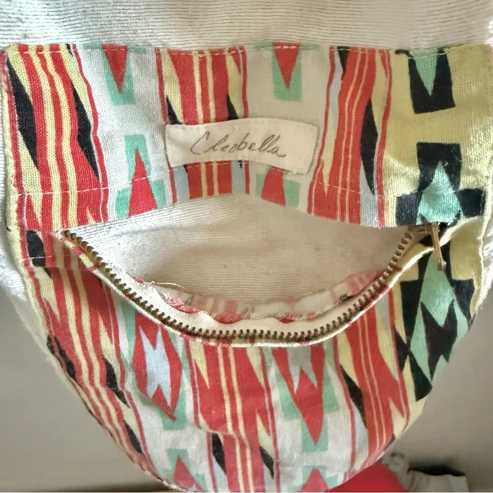 Cleobella Southwestern Geometric Print Large Hobo Shoulder Bag